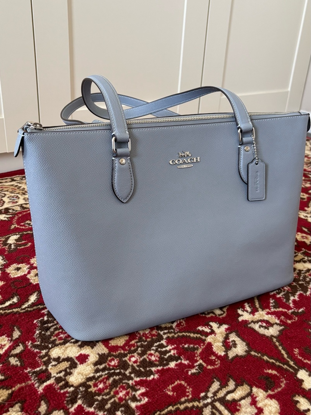 Coach City Tote in light blue